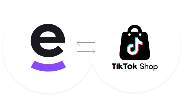 eDesk and TikTok shop integration logos.