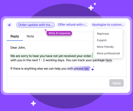 automate responses, analyze queries, and enhance efficiency